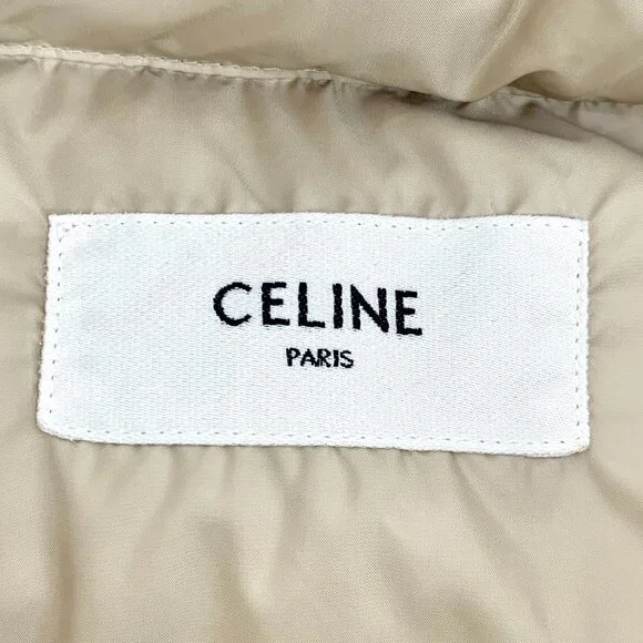 Celine Khaki “Arc de Triomphe” single-breasted sleeveless down vest - Picture 5 of 8